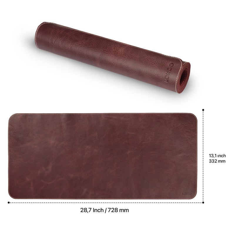 Londo Top Grain Leather Extended Mouse Pad â€“ Large Desk Mat for Office & Gaming, Smooth Writing Surface, Non-Slip Base, Durable & Stylish Workspace Accessory - Image 2